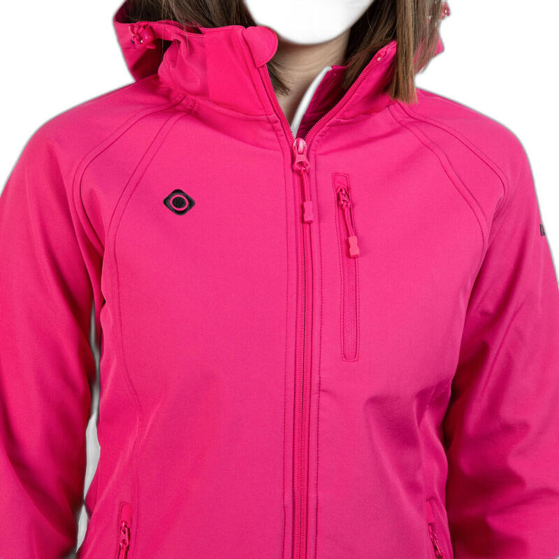 Izas Oshawa Women's Hooded Softshell Jacket (X-Small, Red/Red) at   Women's Coats Shop