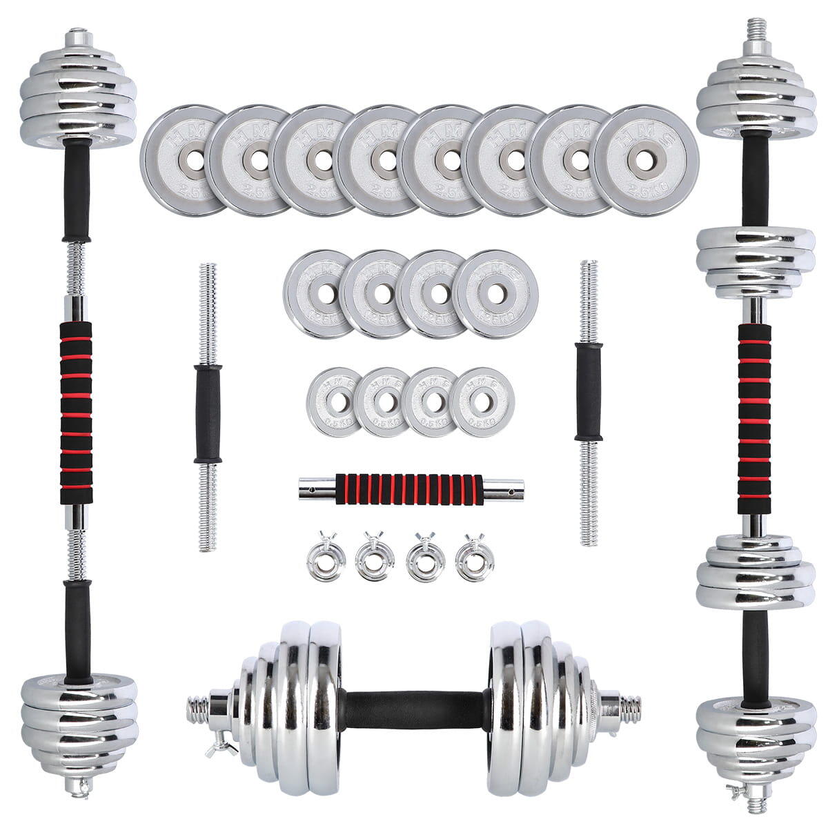 Set d'Haltères et Dumbbells Réglables avec Mallette de Rangement - 50 kg 7/7