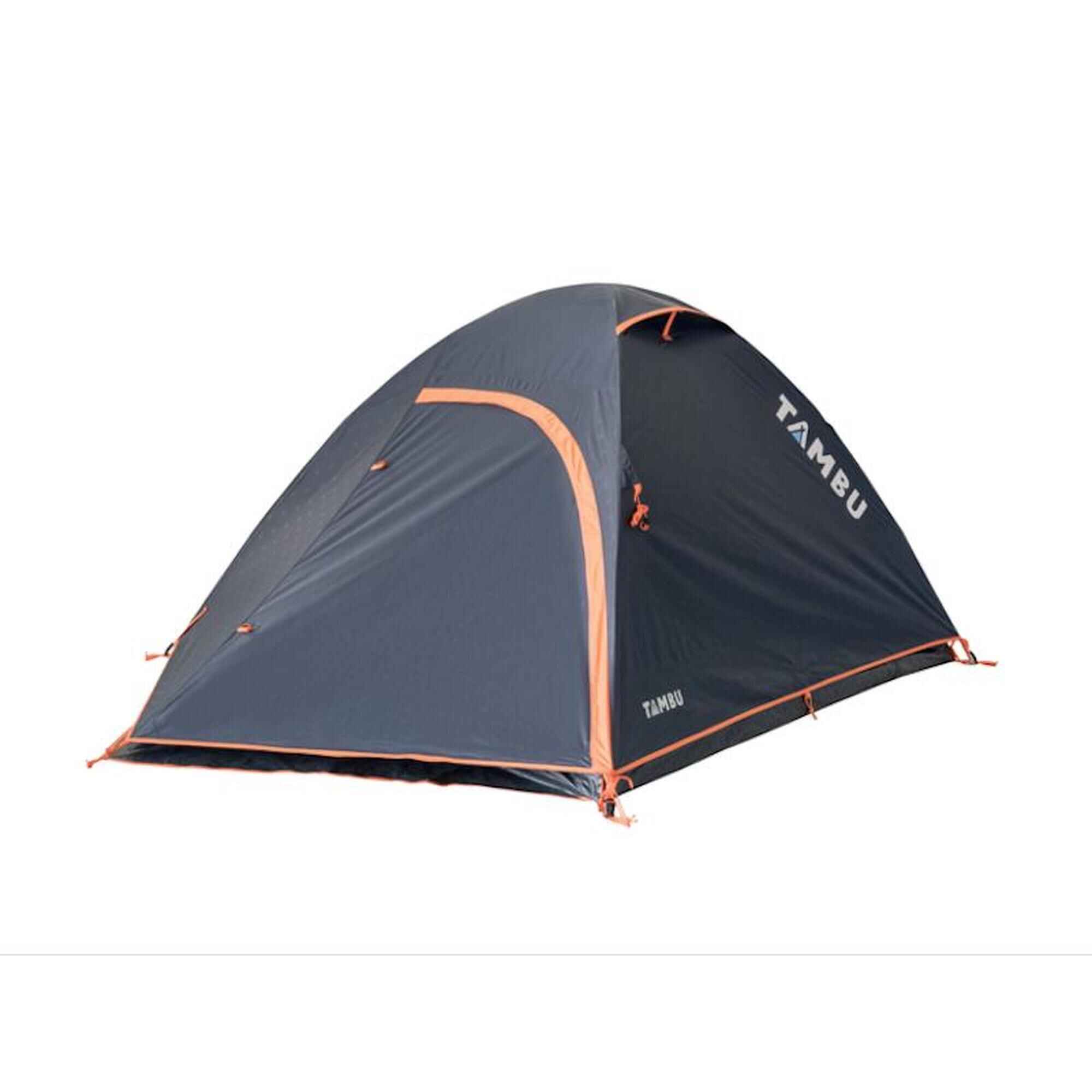 Kuppelzelt TAMBU Besa 3 Personen Camping Zelt Blau Festivalzelt