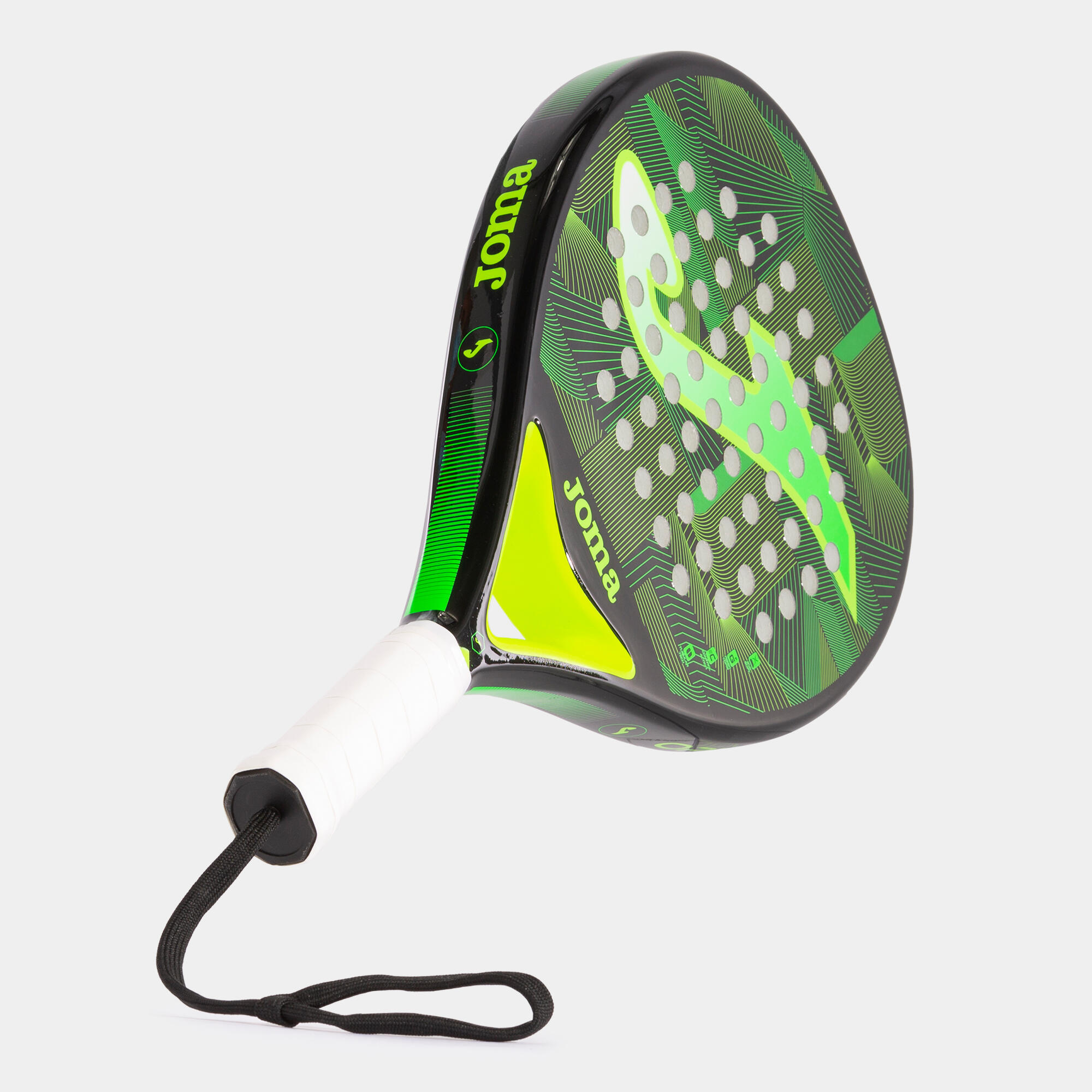 Pala de pádel Joma Open negro verde flúor 5/5