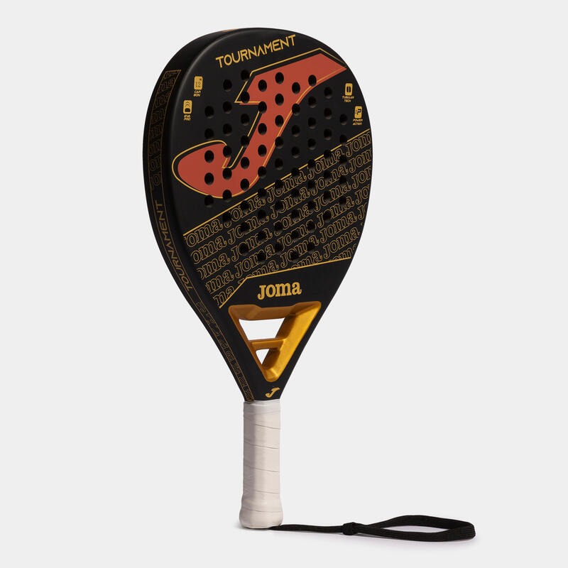 Pala de pádel Joma Tournament negro oro rojo