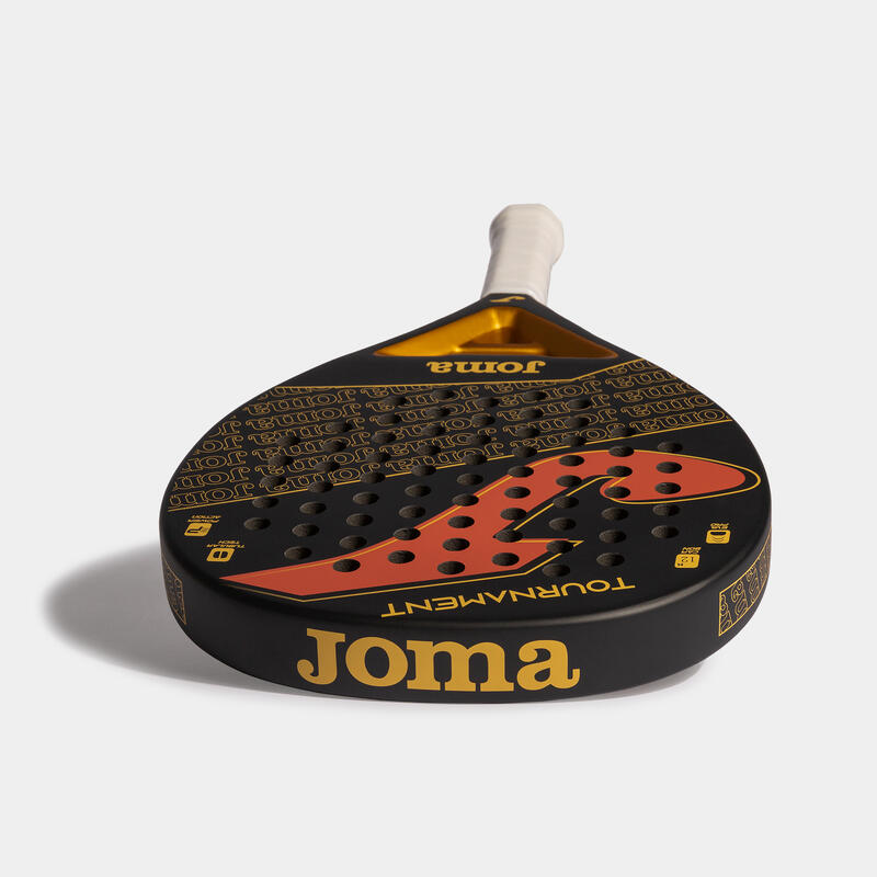 Raquete de padel Joma Tournament preto dourado vermelho