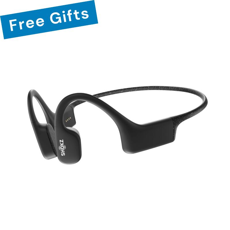 OpenSwim Bone Conduction Open-Ear MP3 Swimming Headphones - Black