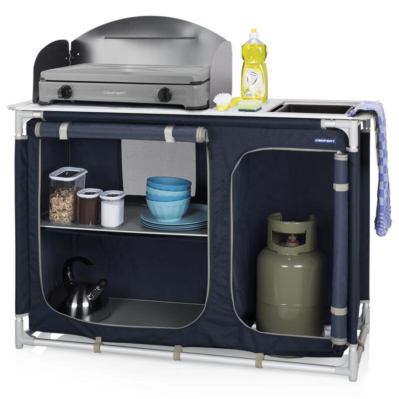 Campart Travel Buitenkeuken Alicante 121,5x82x114 cm blauw