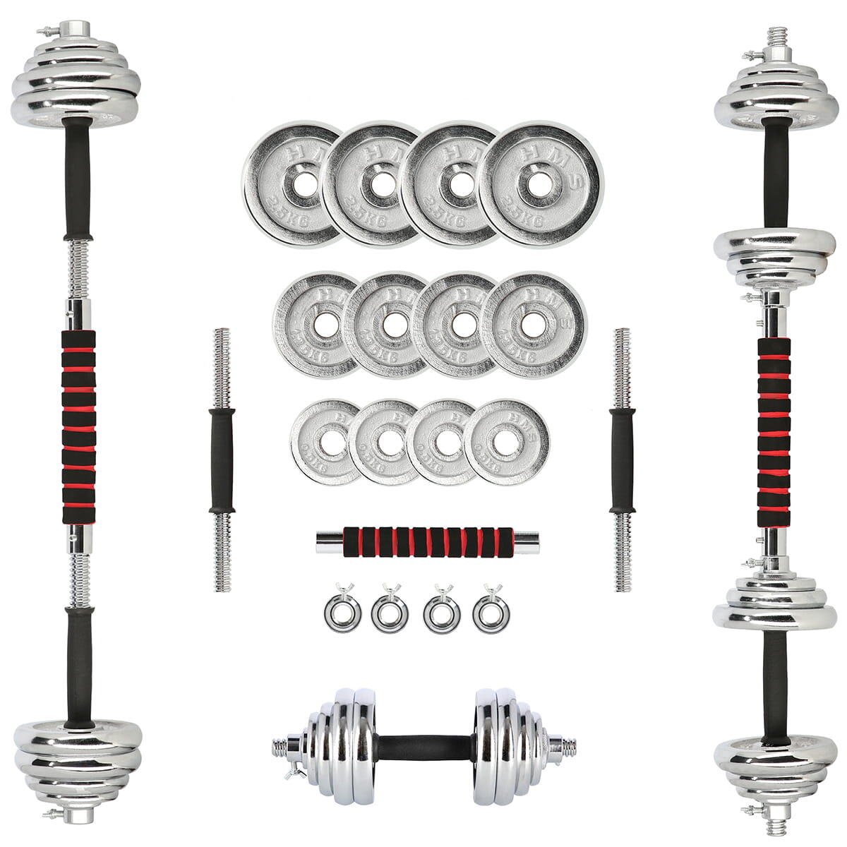 Set d'Haltères et Dumbbells Réglables avec Mallette de Rangement - 50 kg 5/7