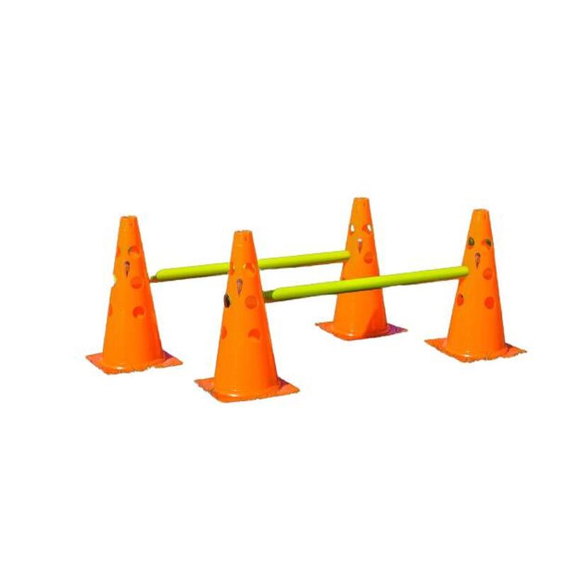 Lote de 4 conos de agilidad con barras - Equipo de entrenamiento de fútbol