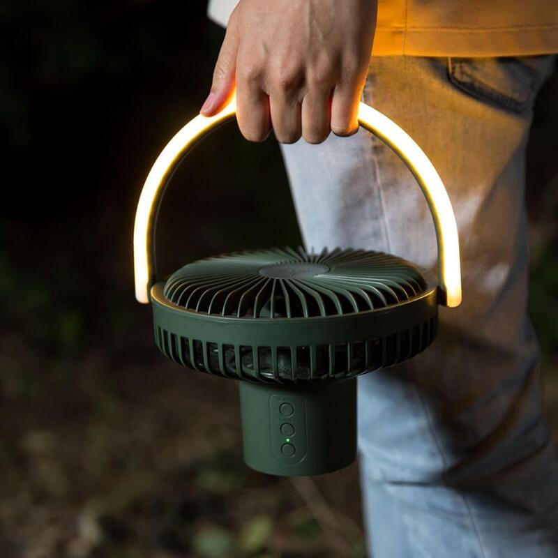 Kruca Ultrasonic Insect Repellants Outdoor Fan - Khaki Green