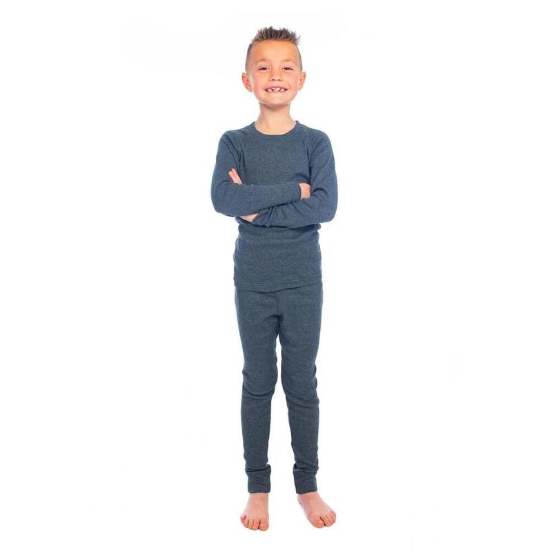 Heatkeeper broek/shirt pack kinderen antraciet