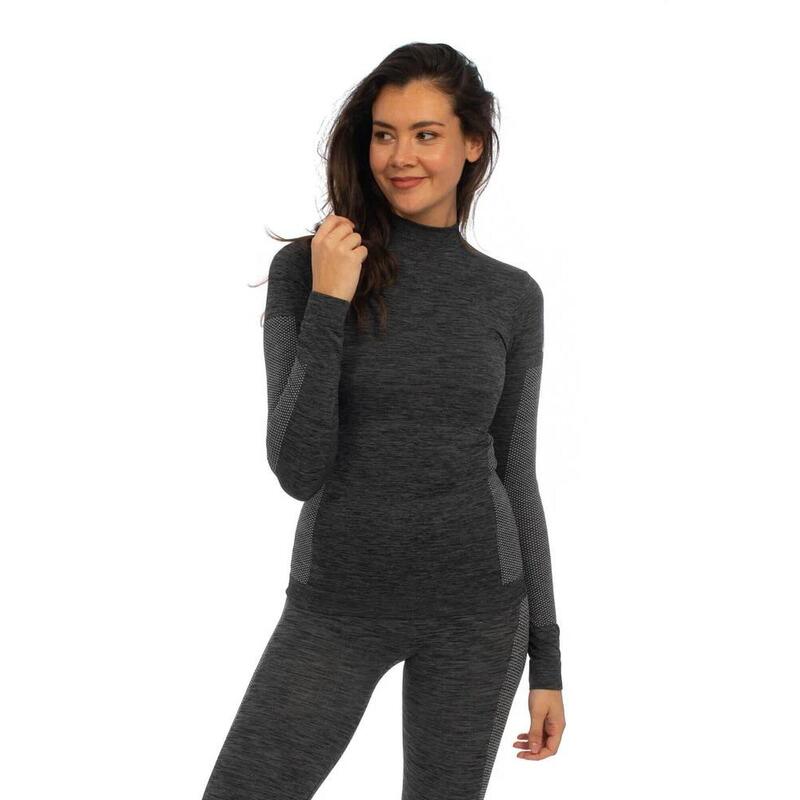 Heatkeeper thermo dames broek/shirt set zwart