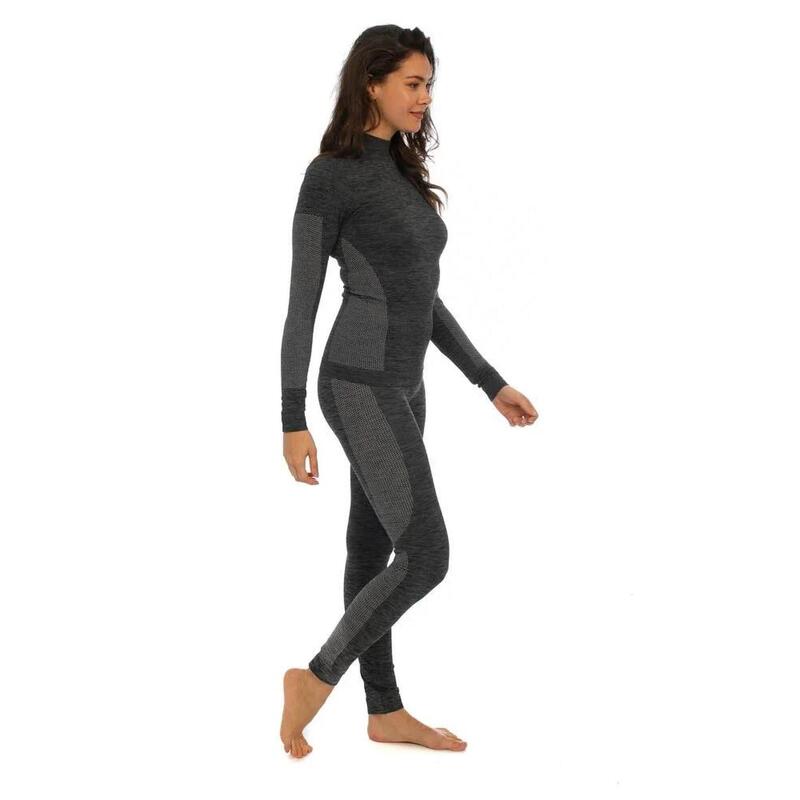 Heatkeeper thermo ensemble pantalon/chemise femme noir