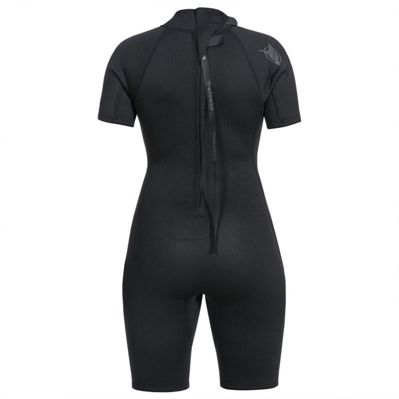 Dames Scubadive Kort Wetsuit (Zwart)