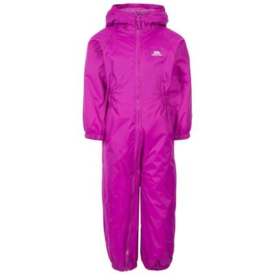 Kids unisex dripdrop gewatteerd waterdicht regenpak (paarse orchidee)