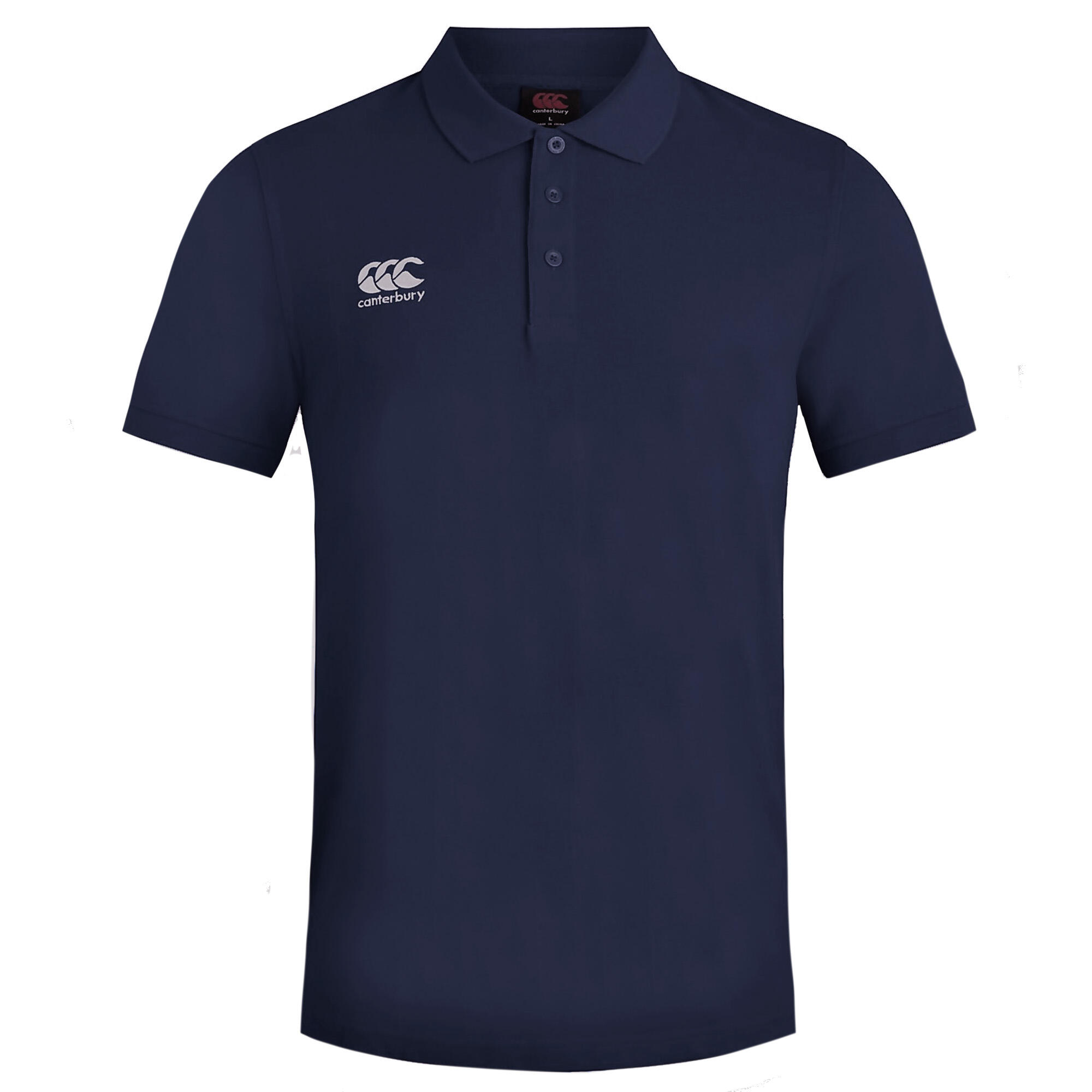 CANTERBURY Mens Waimak Short Sleeve Pique Polo Shirt (Navy)