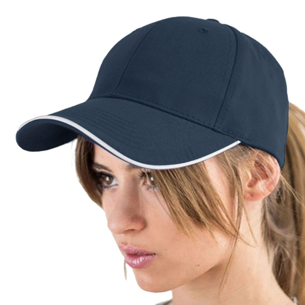 Reflect 6 Panel Reflective Piping Baseball Cap (Navy) 3/3