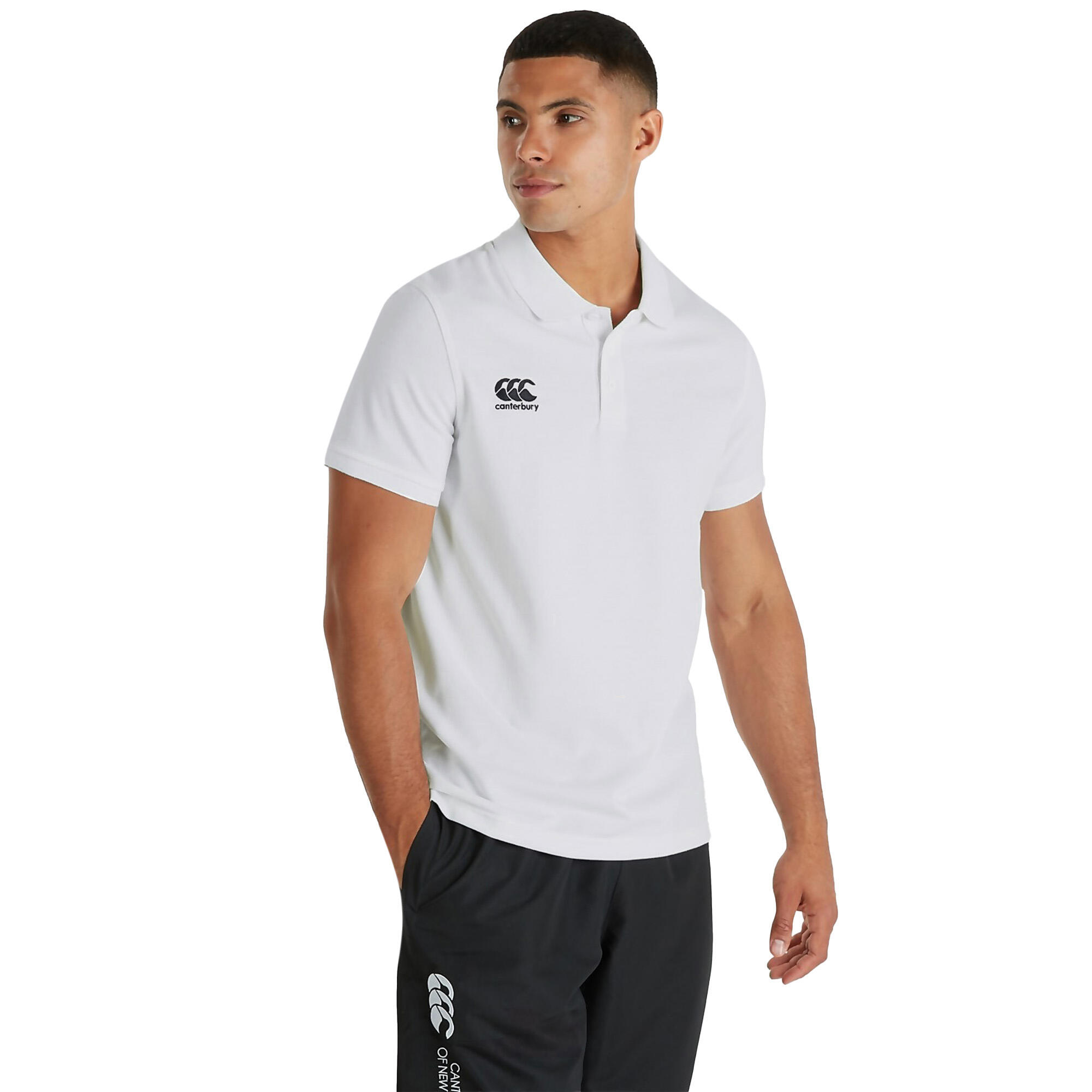 Waimak Polo A Manica Corta Uomo Canterbury Bianco 3/4