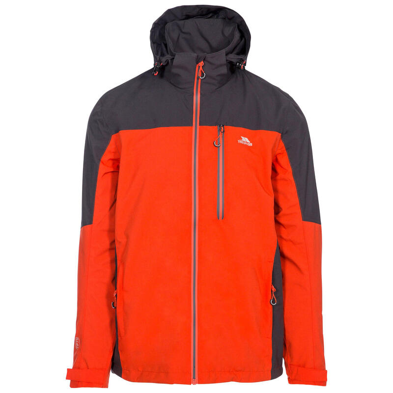 Chaqueta Impermeable Tappin Con Capucha para Hombre Rojo Llama de Fuego