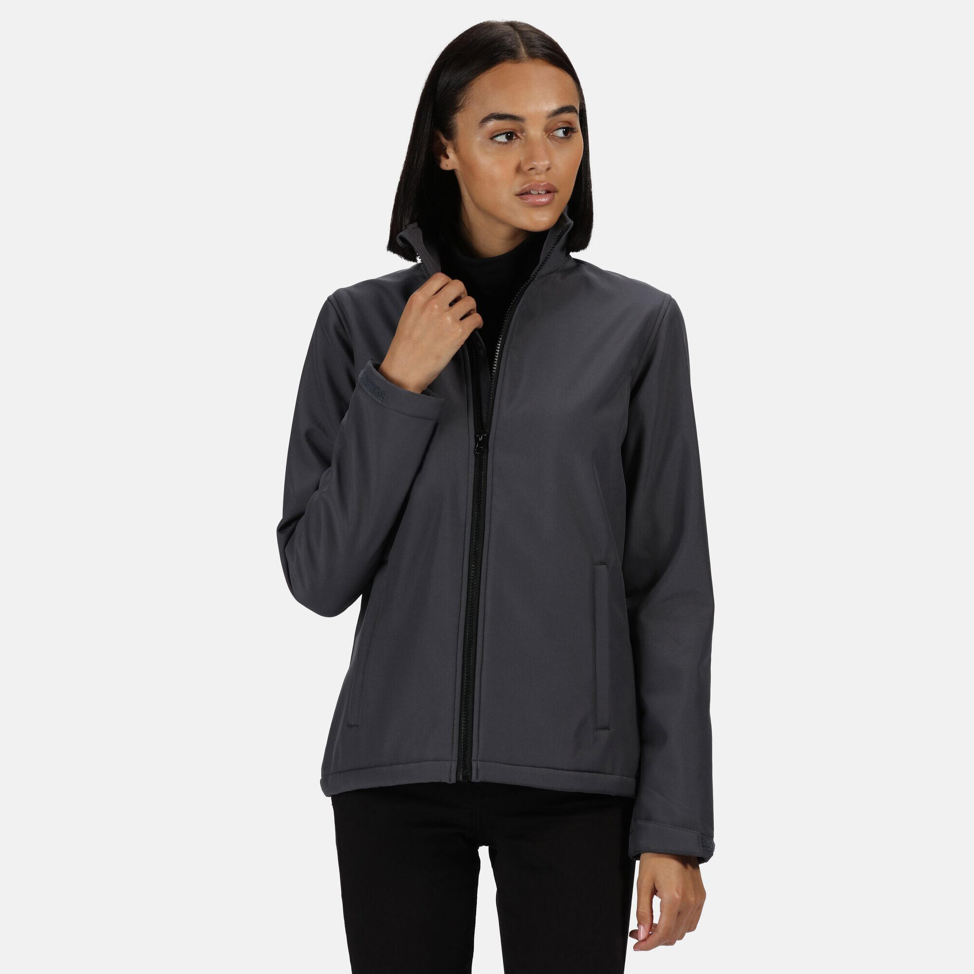 Standout Softshelljacke Ablaze bedruckbar Damen Dunkelgrau/Schwarz 4/5