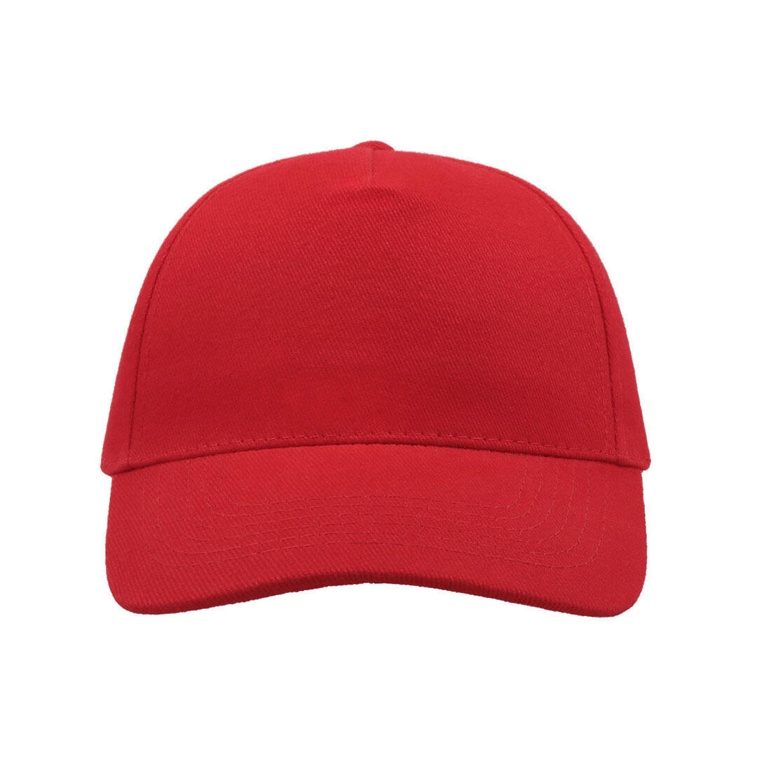 Liberty Five Heavy Brush Cotton 5 Panel Cap (Pack Of 2) (Red) 3/4