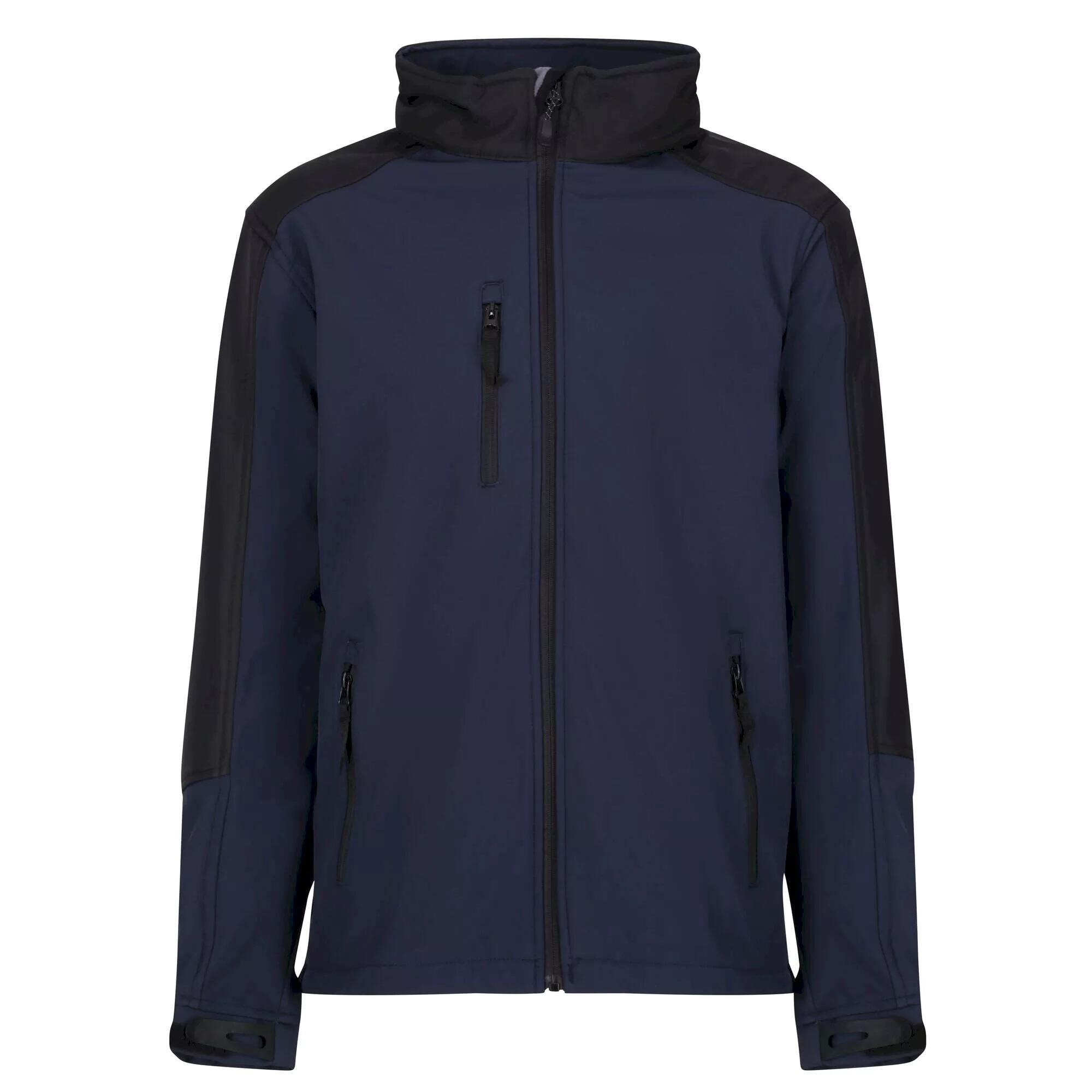 Reid Mens Softshell Wind Resistant Water Repellent Jacket (Navy Blue) 1/5