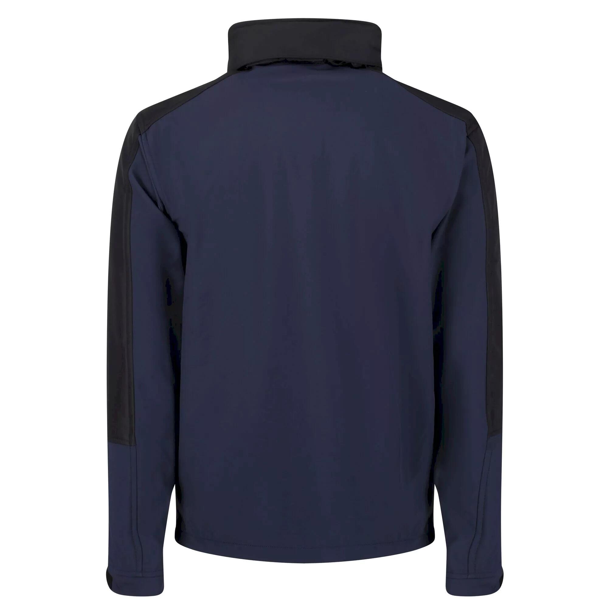 Reid Mens Softshell Wind Resistant Water Repellent Jacket (Navy Blue) 2/5