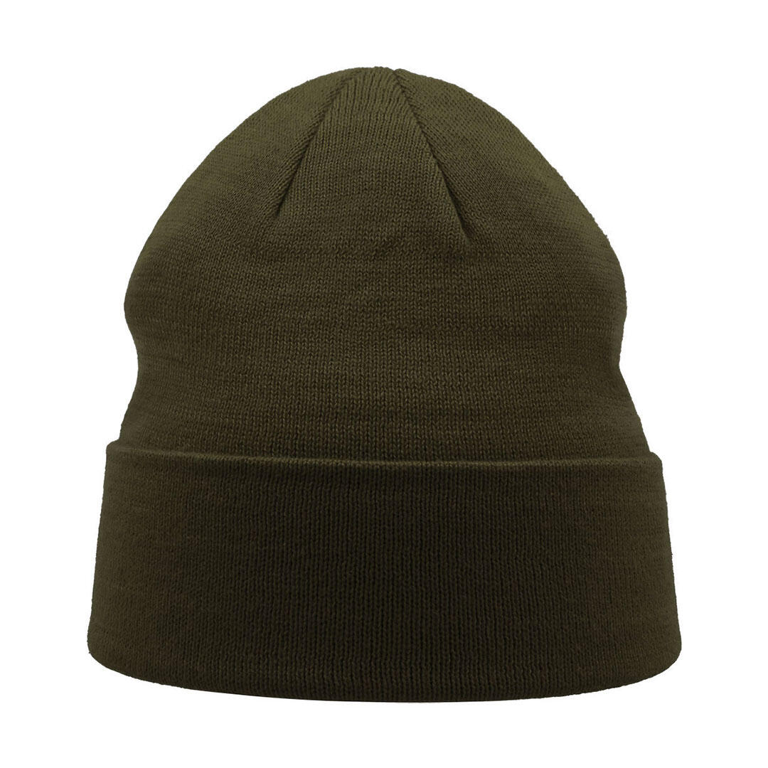 Unisex Organic Cotton Beanie (Olive) 2/4