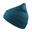 Wind Doppel Skin Beanie mit Umschlag Damen und Herren Saphir-Blau