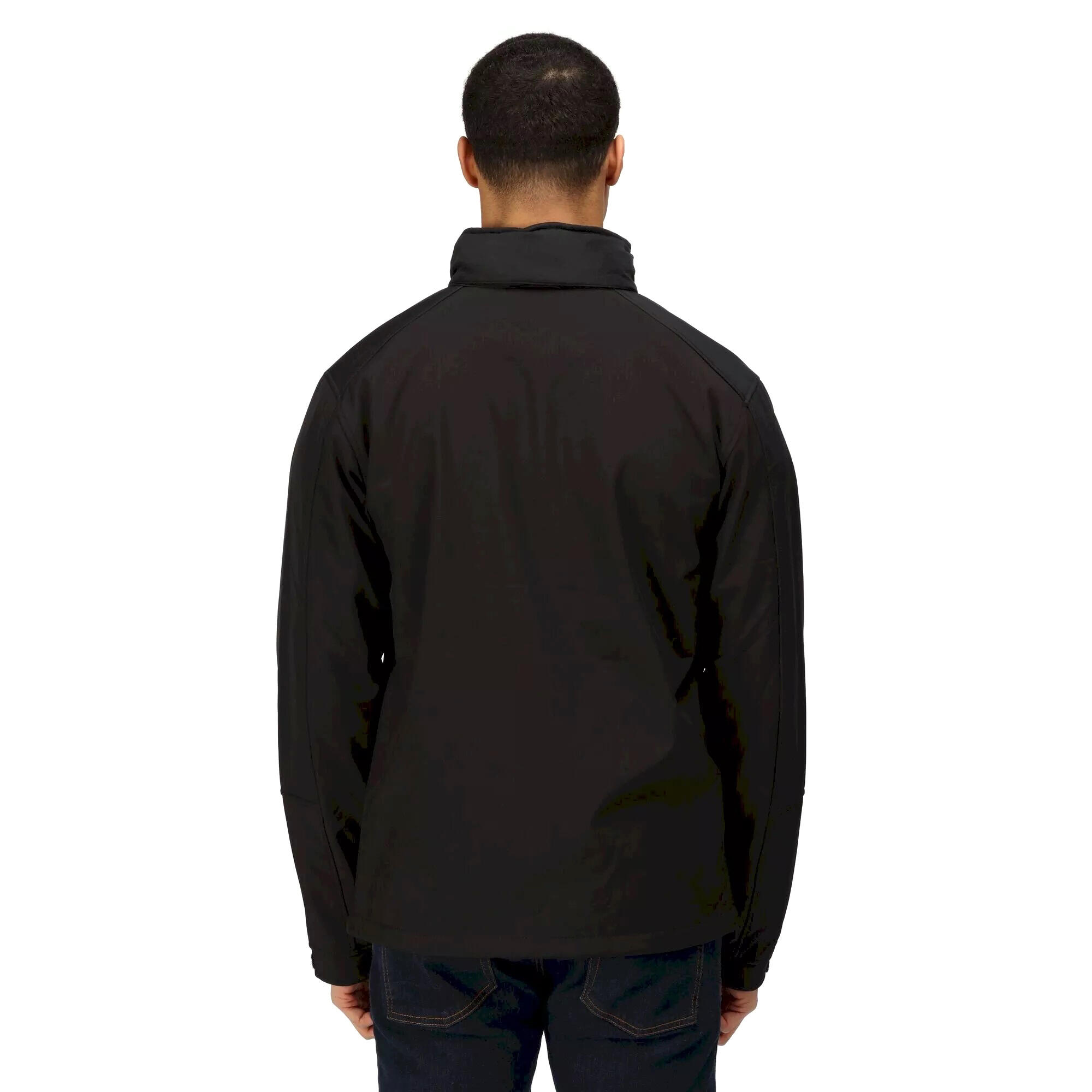 Reid Mens Softshell Wind Resistant Water Repellent Jacket (Black) 3/5