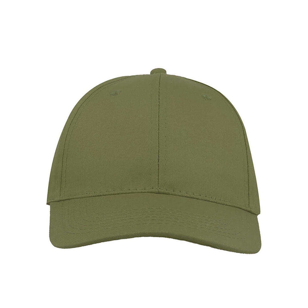 Start 6 Panel Baseball Cap (Pack of 2) (Olive) 3/3