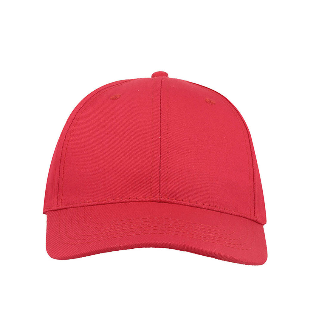 Start 6 Panel Baseball Cap (Pack of 2) (Red) 4/4