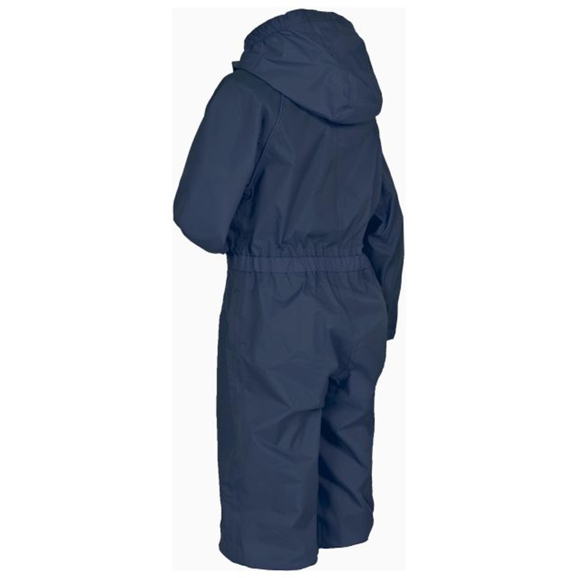 Button Klein Regenanzug Kinder Marineblau 2/5