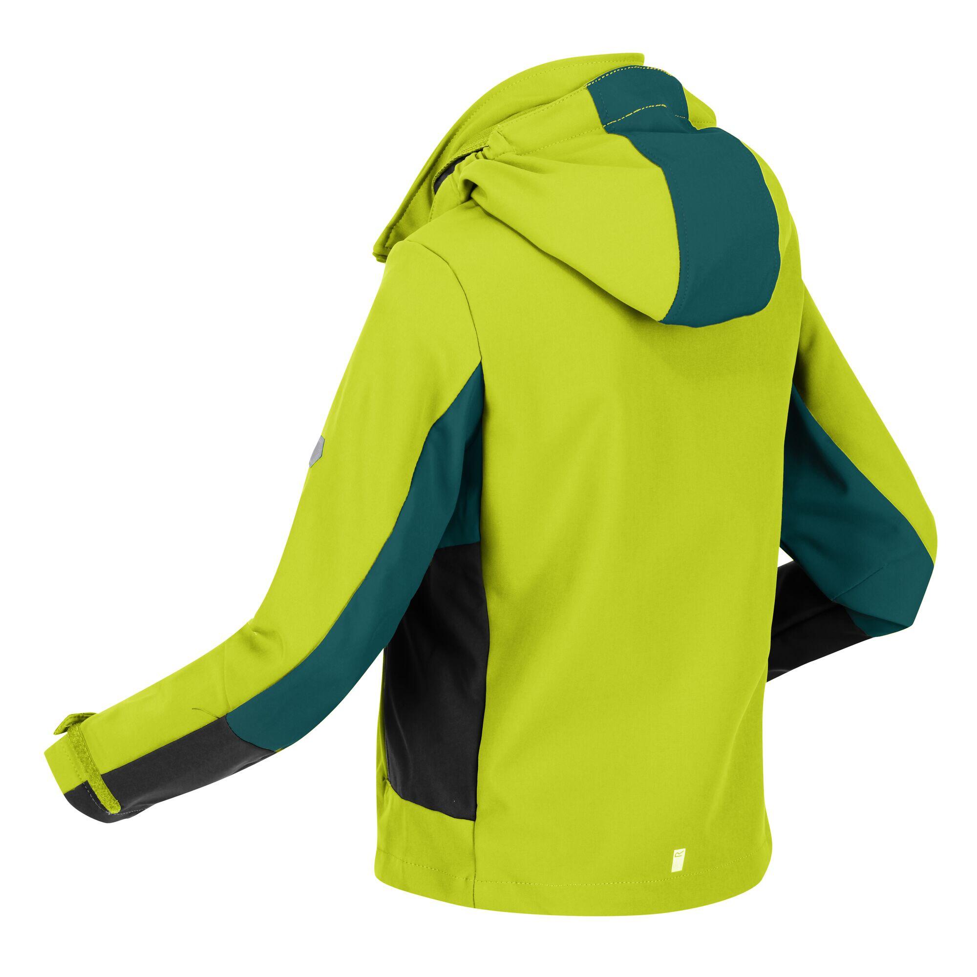 ACIDITY Kids' Softshell Jacket (Light Khaki Green / Teal Green)