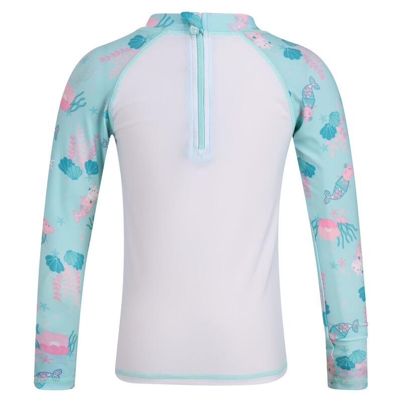 Kinder/Kinder Peppa Pig Rash Guard Set (Aruba Blauw/Wit)