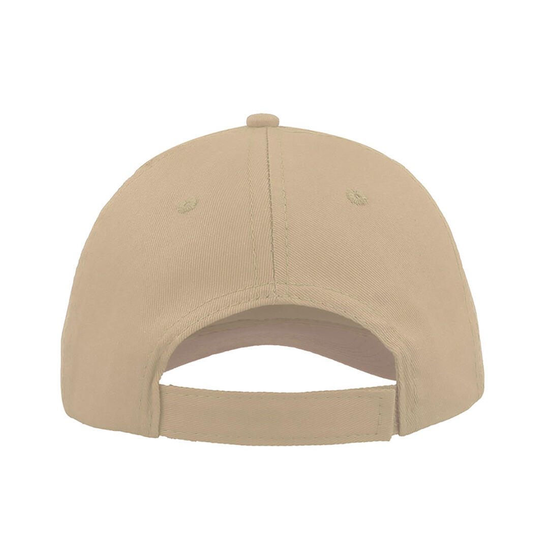 Start 6 Panel Baseball Cap (Pack of 2) (Khaki) 2/3