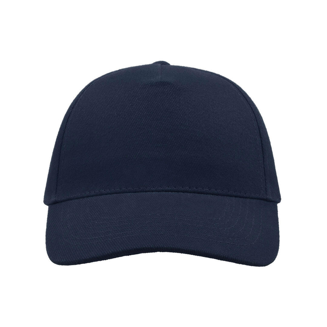 Liberty Five Heavy Brush Cotton 5 Panel Cap (Pack Of 2) (Navy) 3/3