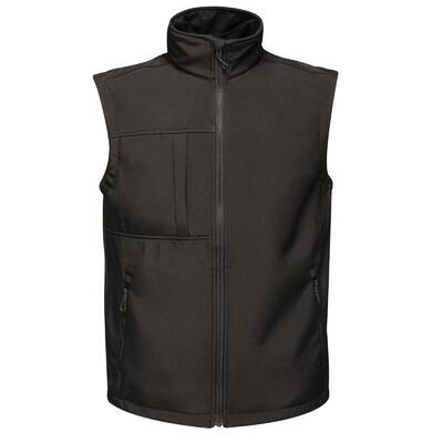 Regatta heren octagon 3laags printable softshell bodywarmer (zwart)