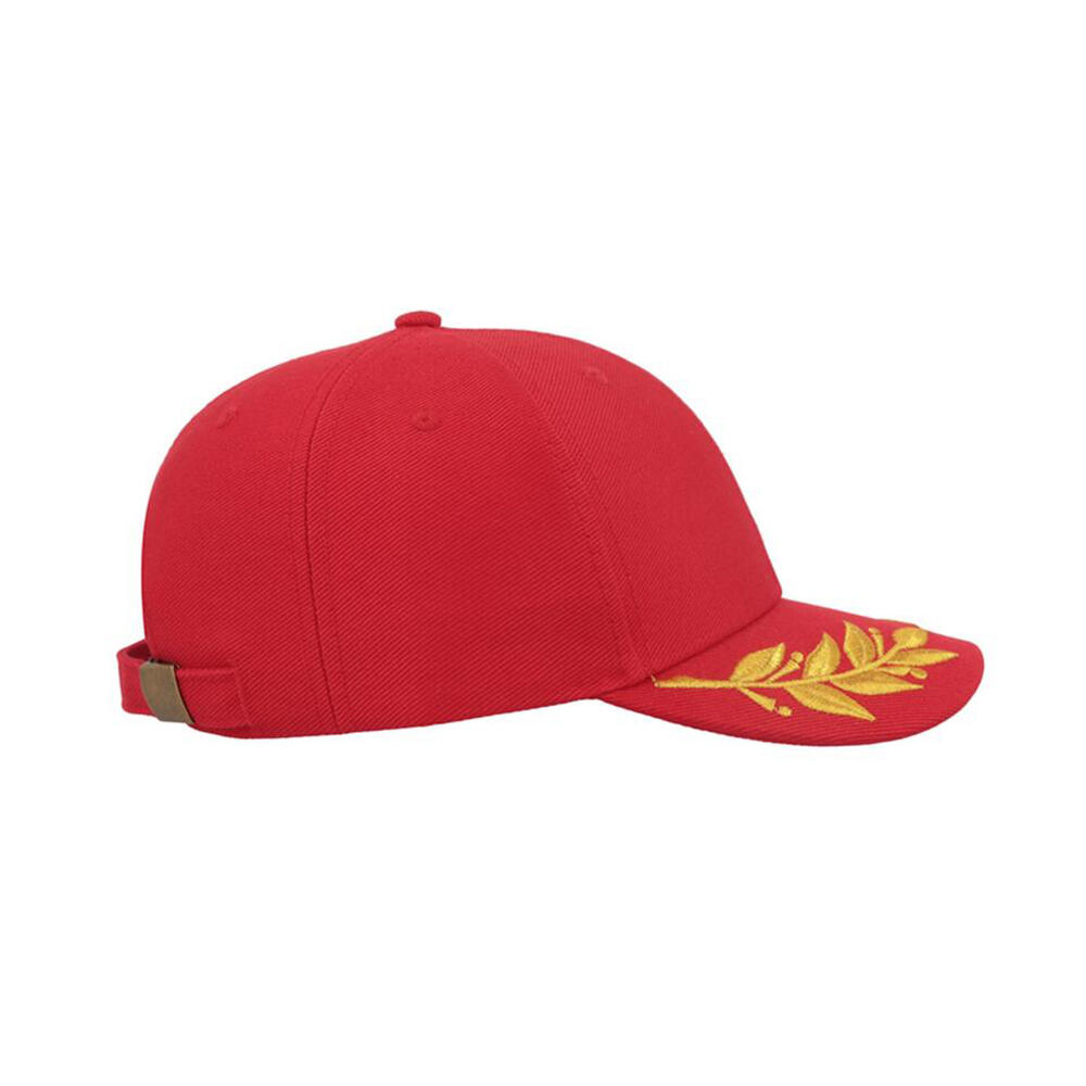 Winner Laurel Embroidered Cap (Pack Of 2) (Red) 4/4