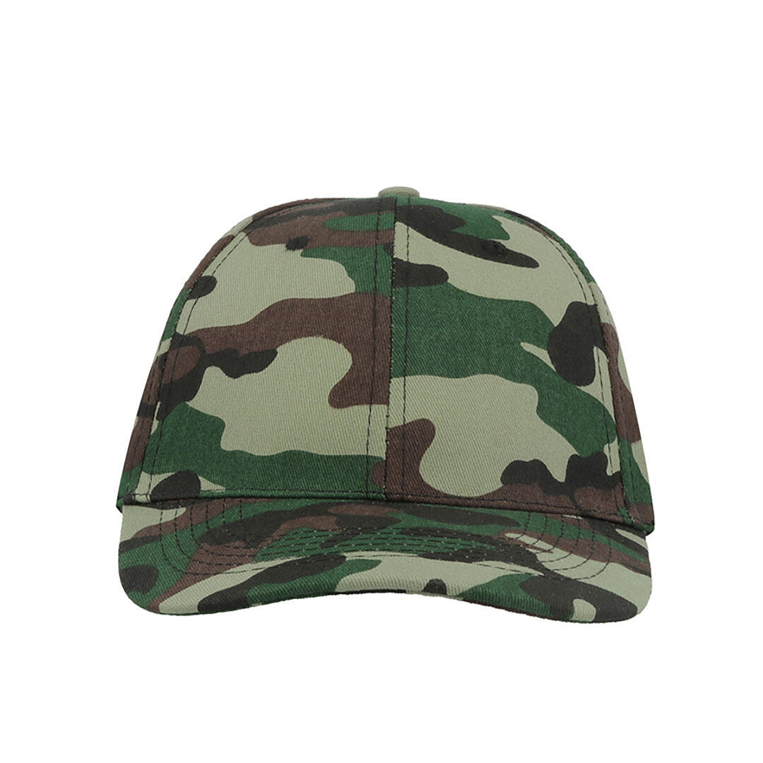 Start 6 Panel Baseball Cap (Pack of 2) (Camouflage) 3/4