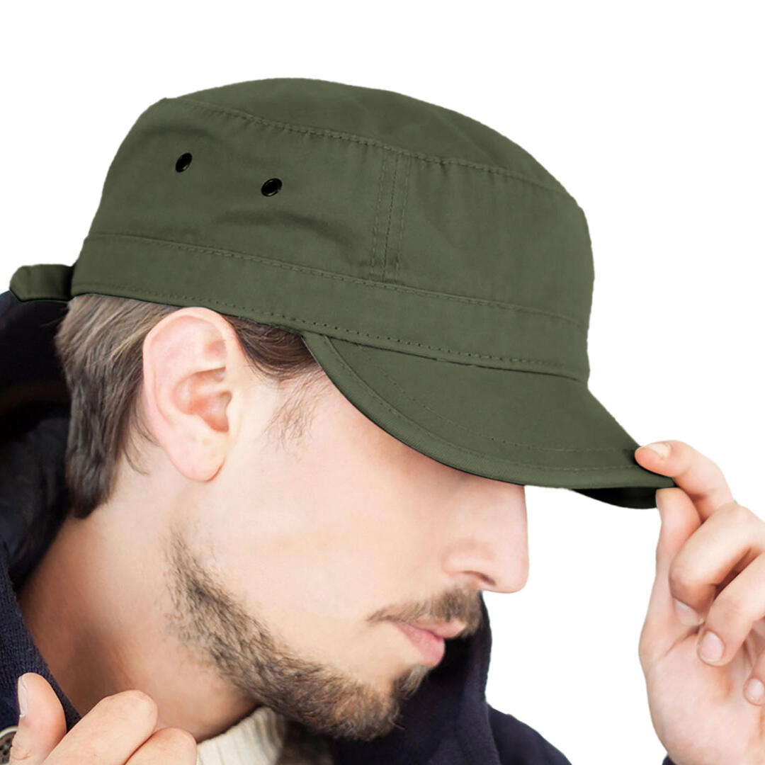 Chino Cotton Urban Military Cap (Pack of 2) (Olive) 3/3