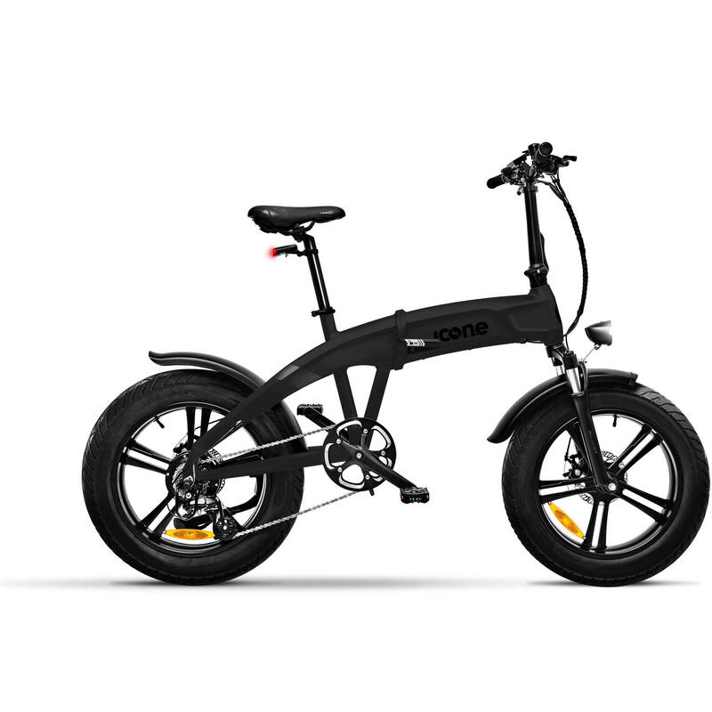 Bicicletta Elettrica Pieghevole ICON.E X5 nero con ruote slick