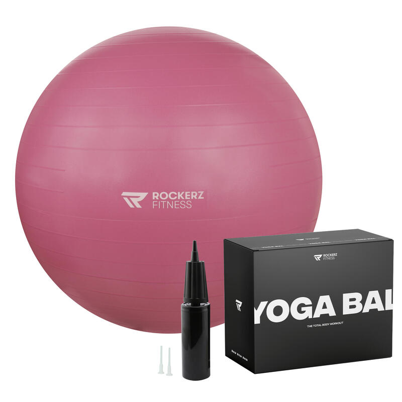 Ballon de fitness - Ballon de yoga - Ballon de gym - 65 cm - Muave