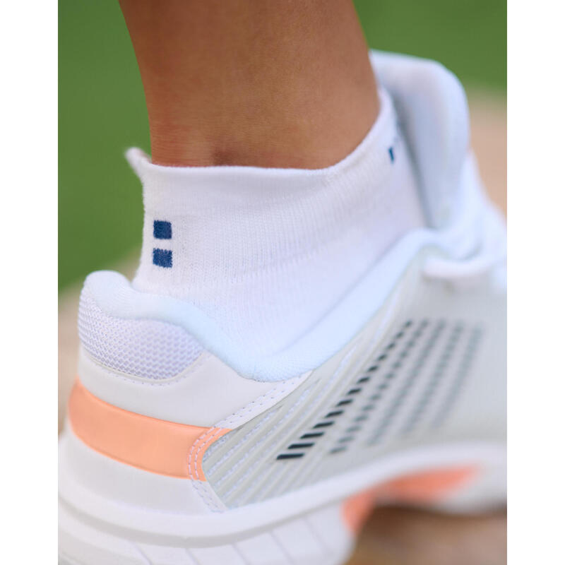 Training Tennis/Padel Socken Damen 2er-Pack Weiß