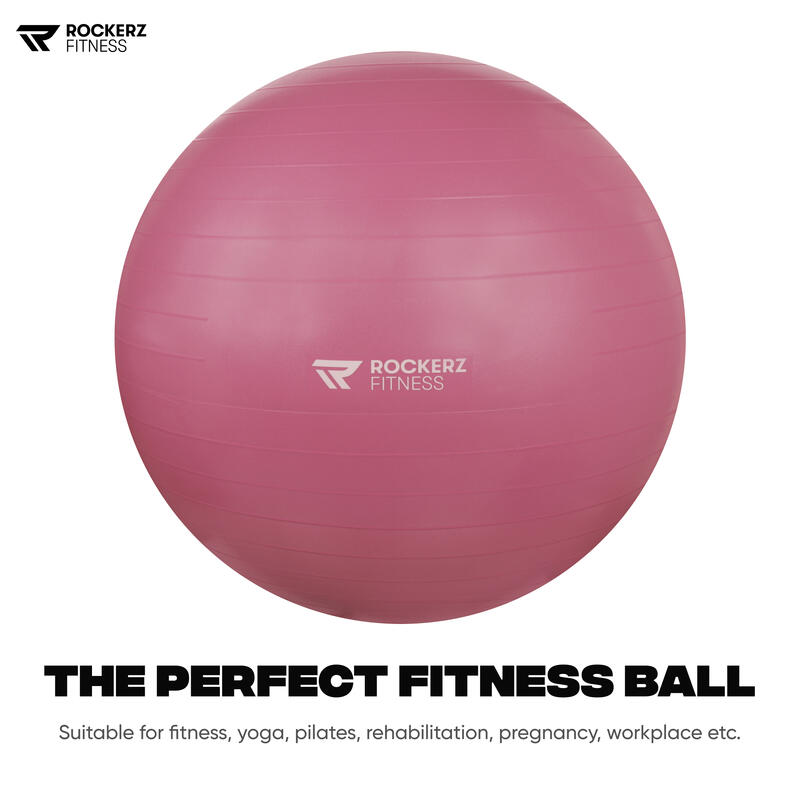 Ballon de fitness - Ballon de yoga - Ballon de gym - 65 cm - Muave