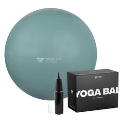 Ballon de fitness - Ballon de yoga - Ballon de gym - 65 cm - Petrol