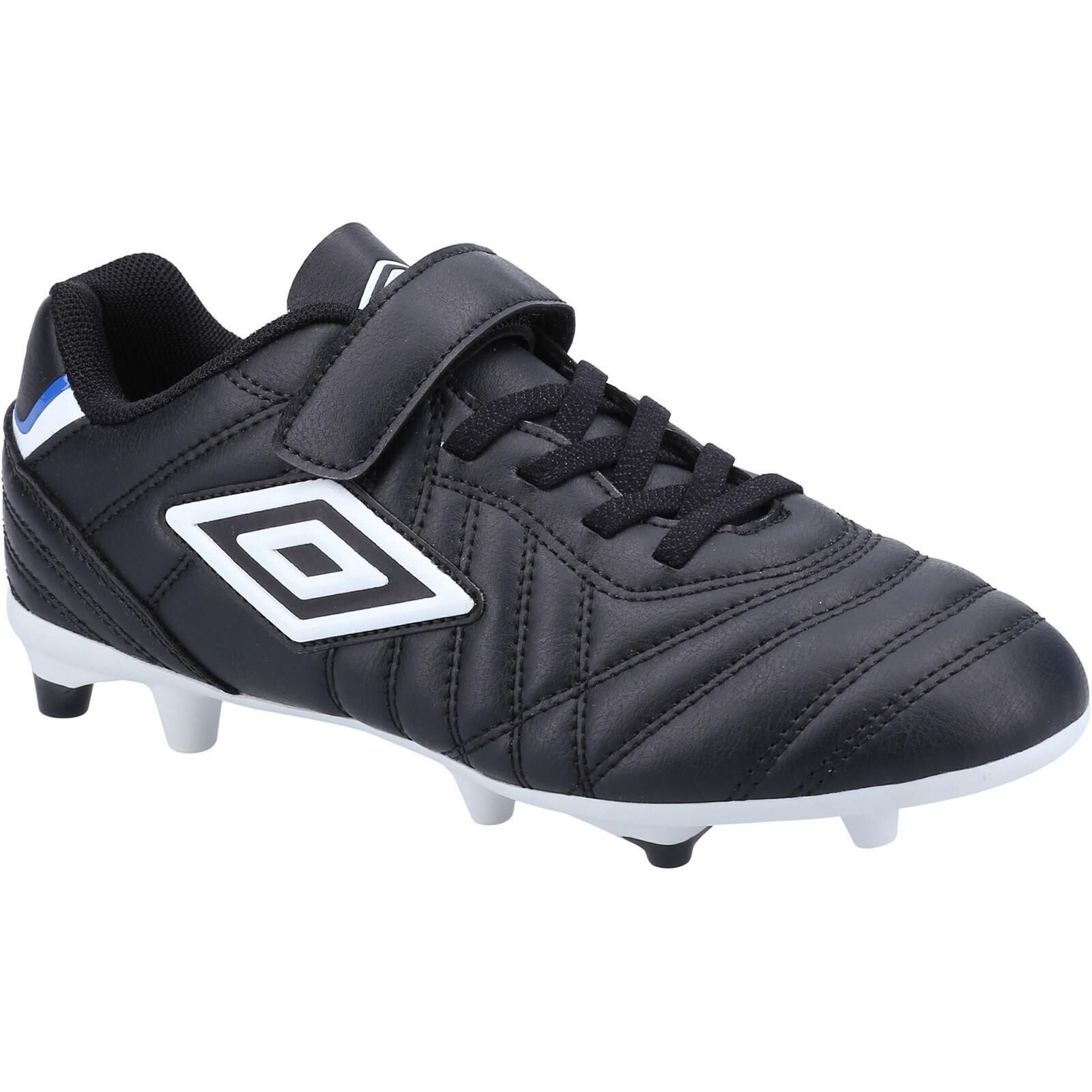 UMBRO Childrens/Kids Speciali Liga Firm Leather Football Boots (Black/White)