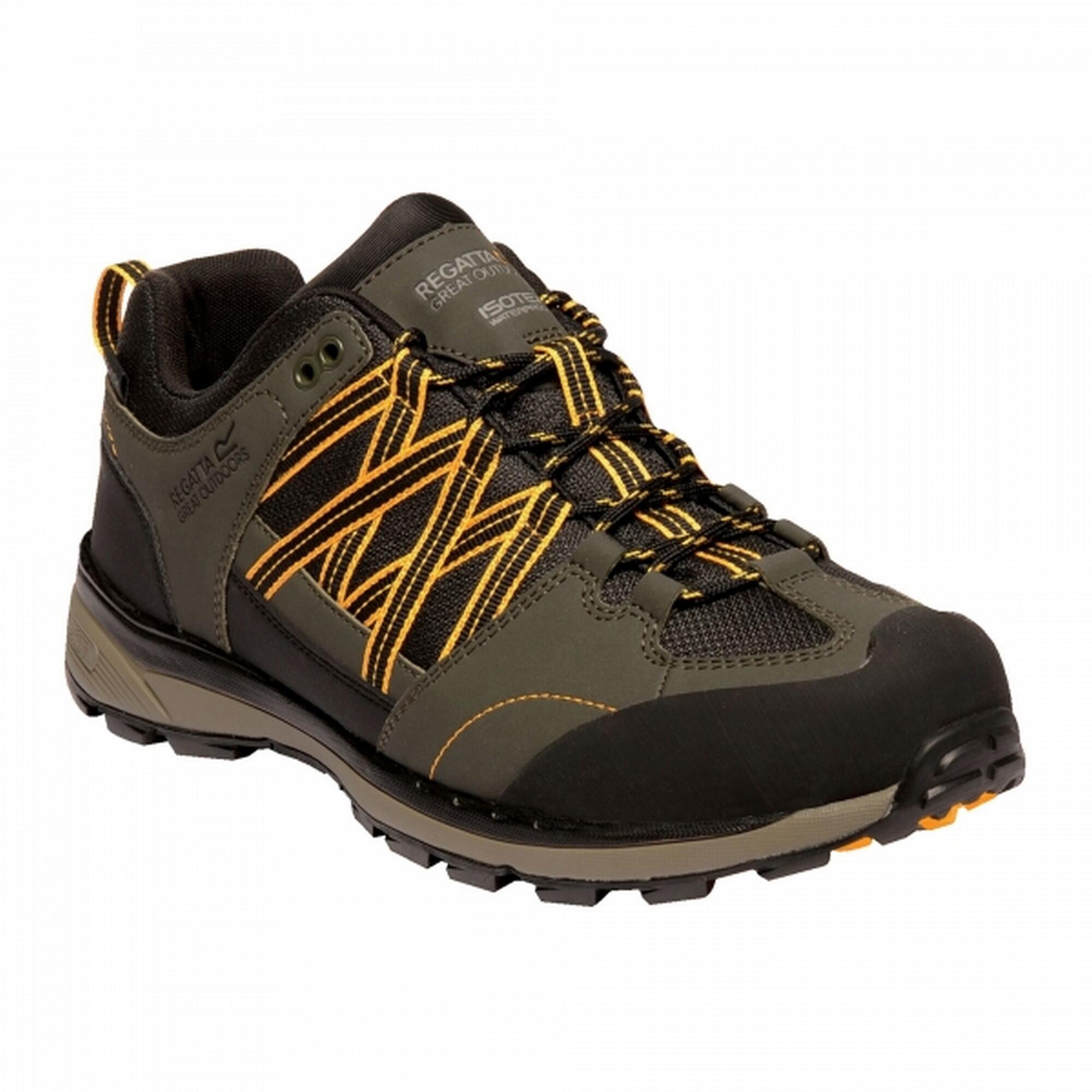 SAMARIS Men's hiking boots (Dark khaki green/yellow)