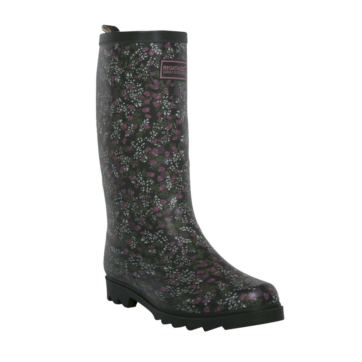 REGATTA Womens/Ladies Fairweather Cosy Floral Wellington Boots (Khaki)