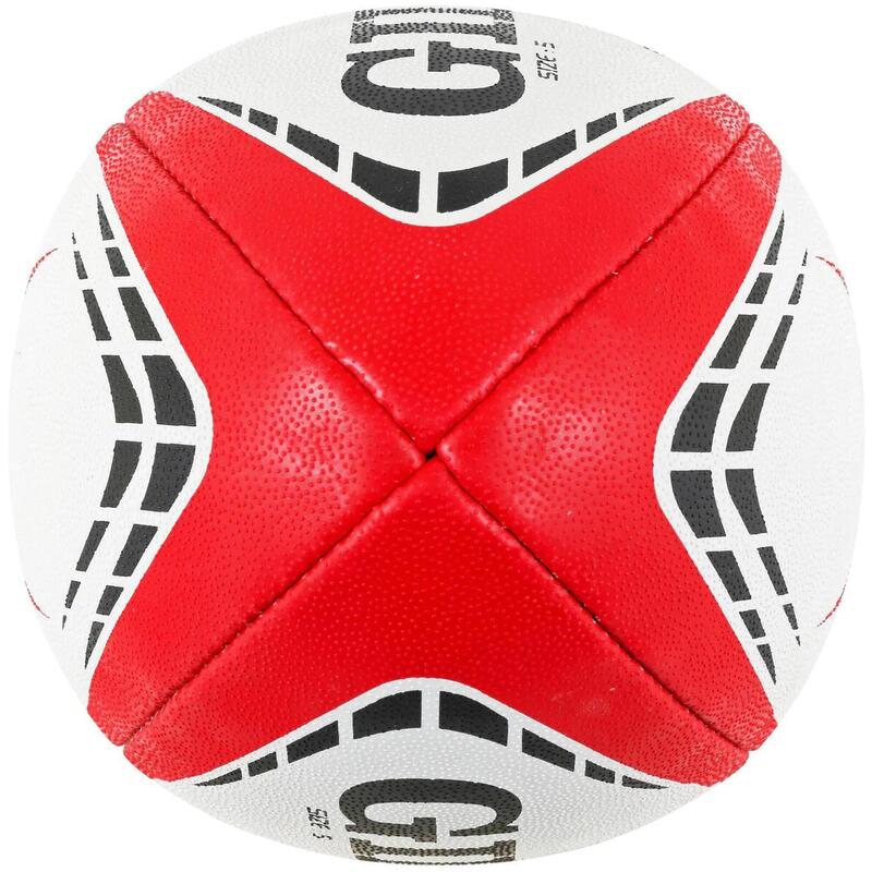 GILBERT G-TR4000 Training Rugby Ball (Size 4/Size 5) - Red/White