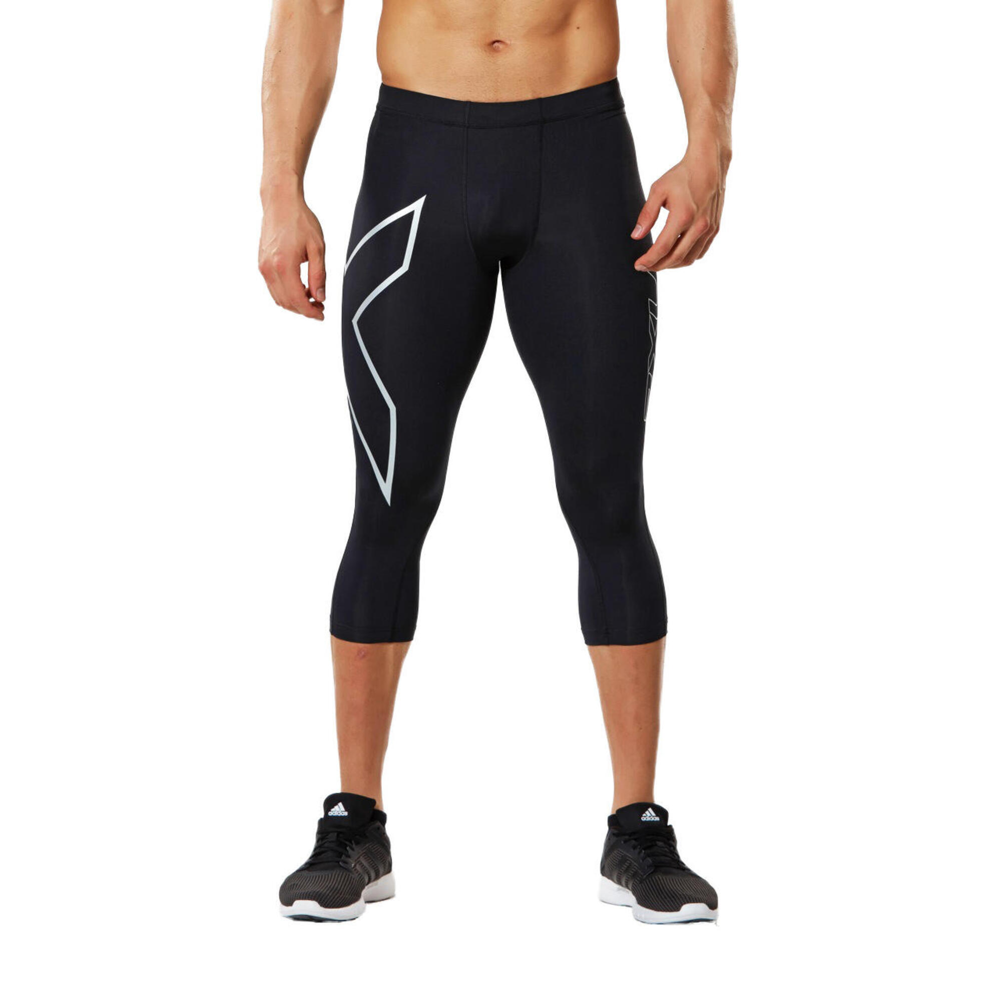 Buy Men's Running Breathable Â¾-Tights Dry - Black Online | Decathlon