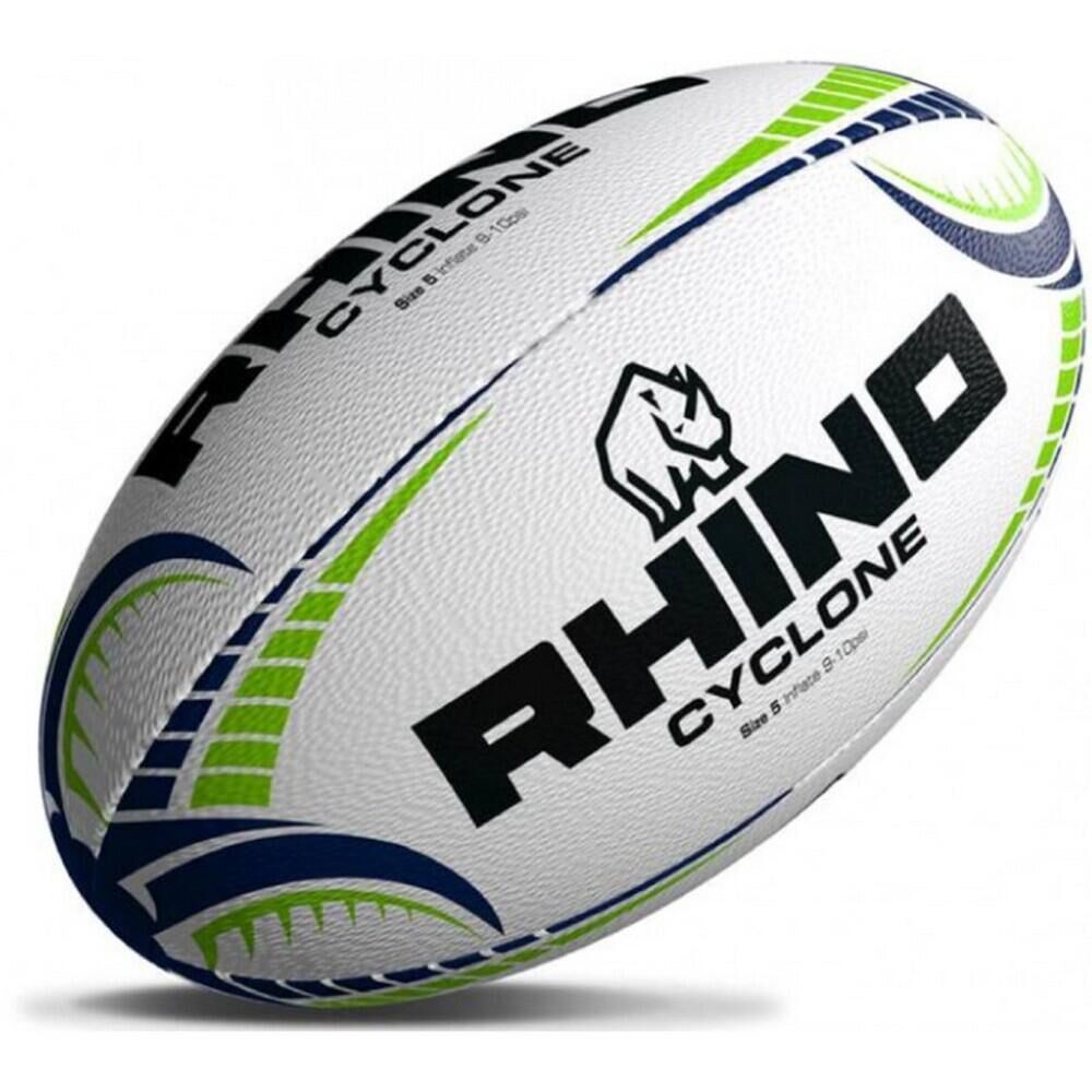 RHINO Cyclone Training Rugby Ball (White)