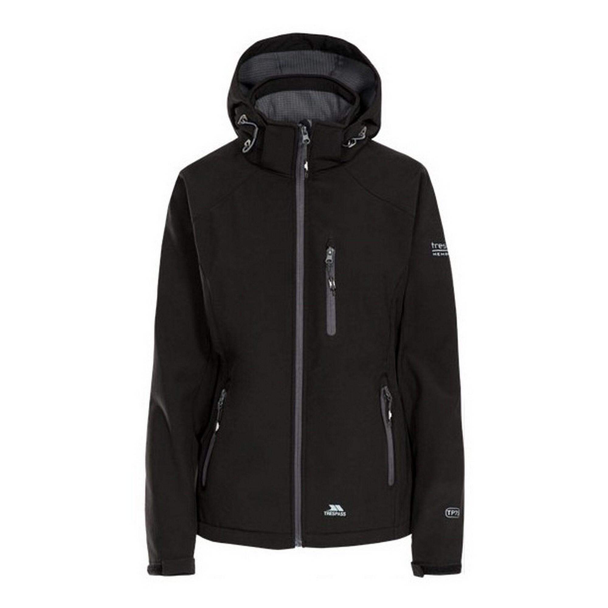TRESPASS Dames Bela II Waterbestendige Softshell Jas (Zwart)